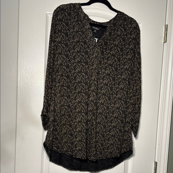 Lucky Brand Tops - Lucky Brand Black and Tan Women's Top Women’s Size 2X